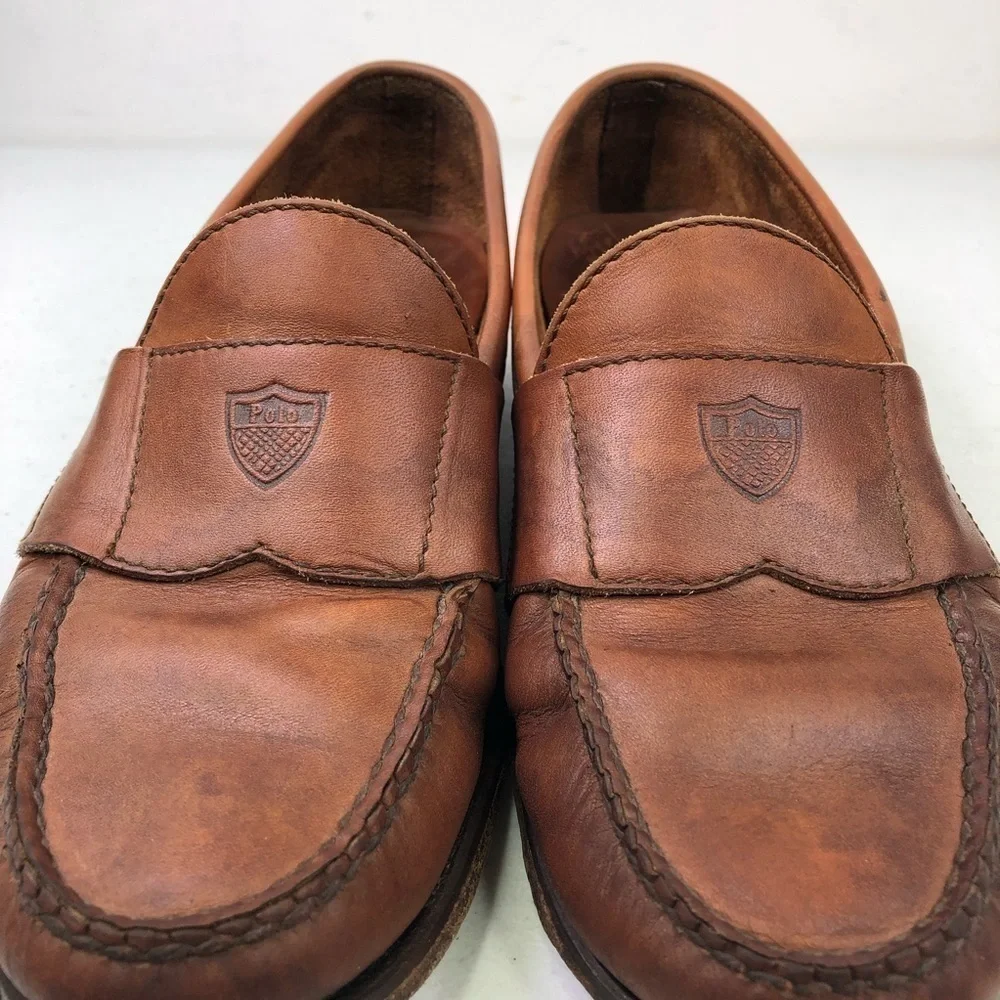 Polo Ralph Lauren Brown Leather Vintage Loafers